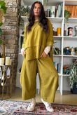 Bateau Needlecord Lazy Layer Top Mucky Olive